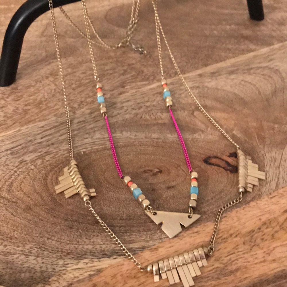 EUC~golden tote~ double strand necklace